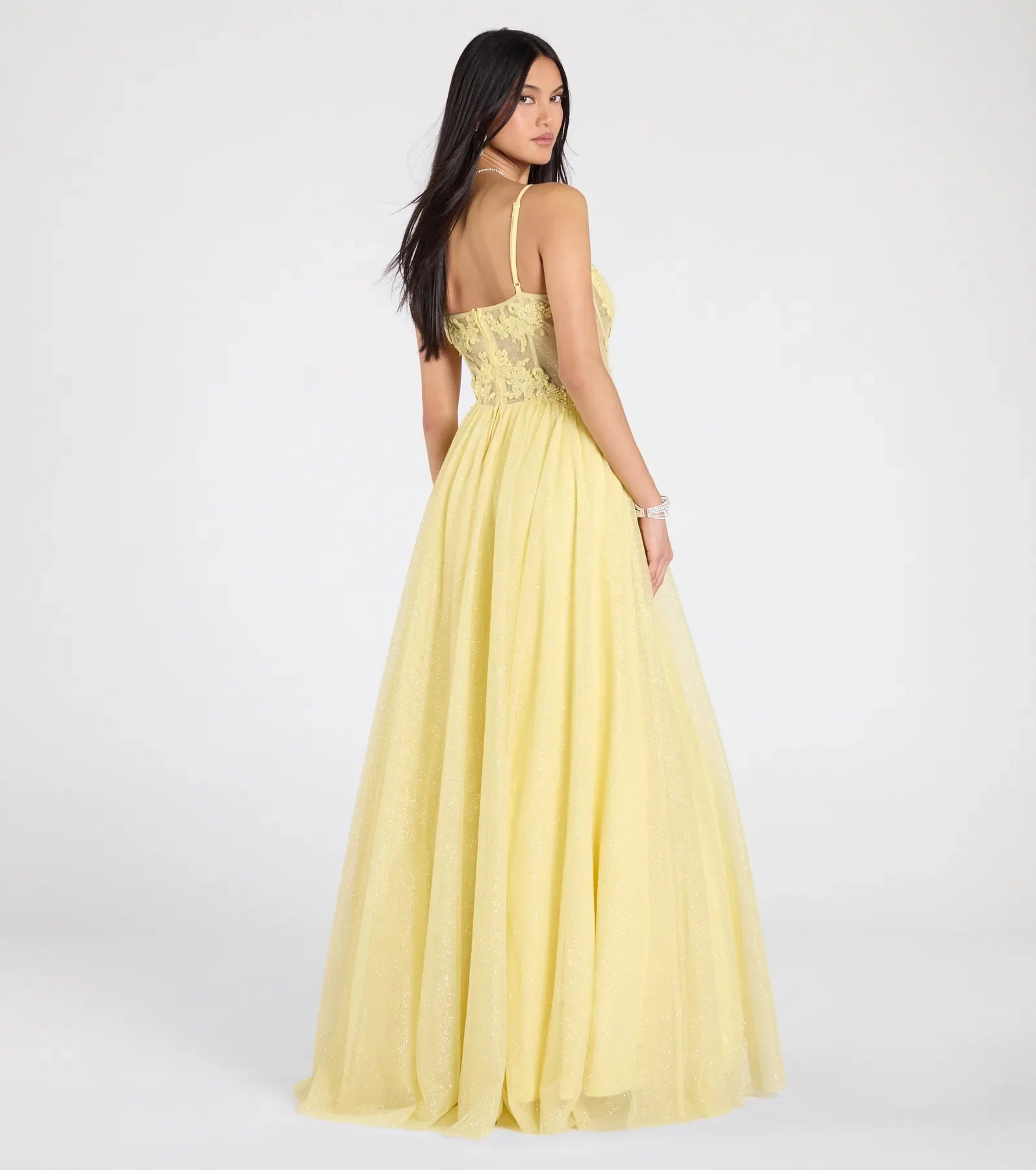 Tia Sweetheart Lace Applique A-Line Ball Gown